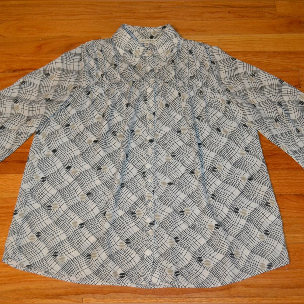 Women’s Max Studio Button Down Blouse, Size Xs - image 2